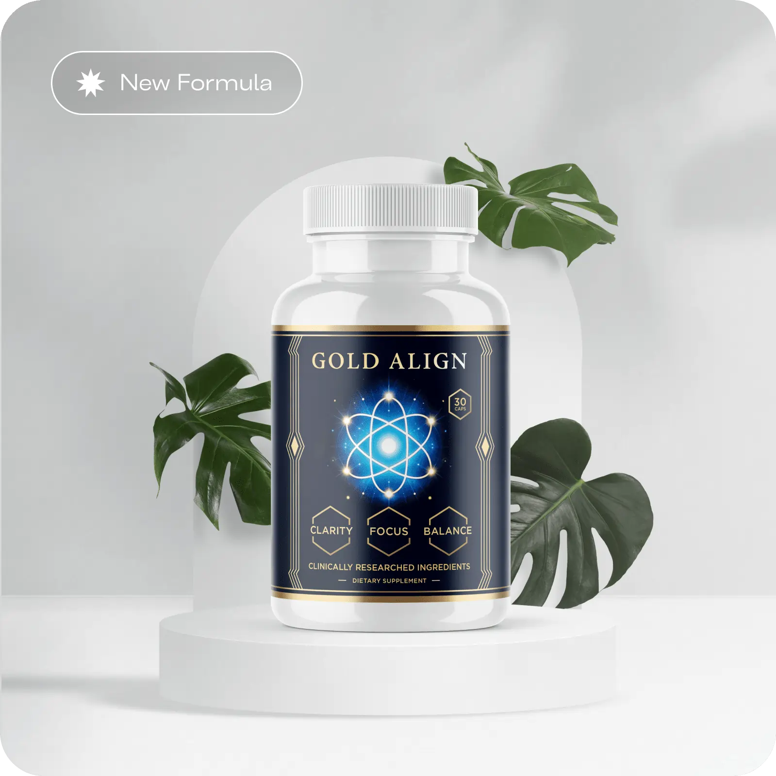 GoldAlign Supplement Bottle for Mental Clarity